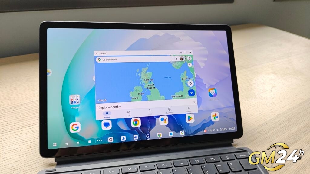 Lenovo Tab P11 Pro Gen 2 แสดงแอพแผนที่