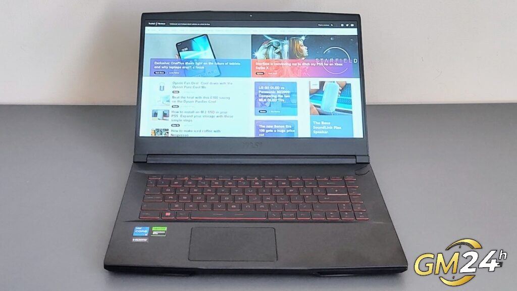 MSI Thin GF63 12VE - เปิดด้านหน้า